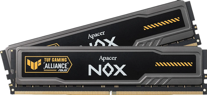 Оперативна пам'ять Apacer 32GB (2x16GB) DDR5 5200MHz NOX TUF (AH5U32G52C522UTAA-2) - Фото 1 Оперативна пам'ять Apacer 32GB (2x16GB) DDR5 5200MHz NOX TUF (AH5U32G52C522UTAA-2) - изображение 1
