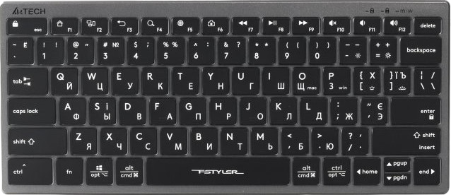 Клавіатура A4Tech Fstyler FX61 Grey - Фото 1 Клавіатура A4Tech Fstyler FX61 Grey - зображення 1