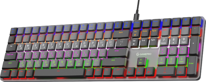 Клавіатура GamePro MK145R Red Swich RGB Dark Gray - зображення 2