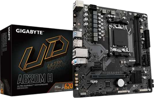 Материнська плата Gigabyte A620M H Socket AM5 (A620M H) - Фото 2 Материнська плата Gigabyte A620M H Socket AM5 (A620M H) - зображення 2