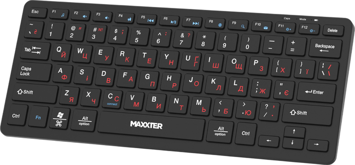 Клавіатура бездротова Maxxter KBW-C01B-UA Black - Фото 2 Клавіатура бездротова Maxxter KBW-C01B-UA Black - изображение 2