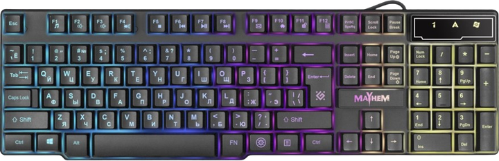 Клавіатура Defender Mayhem GK-360DL UA RGB Black (45362) - Фото 3 Клавіатура Defender Mayhem GK-360DL UA RGB Black (45362) - зображення 3