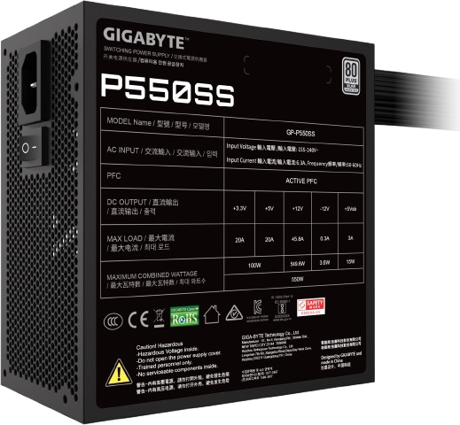 Блок питания Gigabyte GP-P550SS 550W 80+ Silver - зображення 5