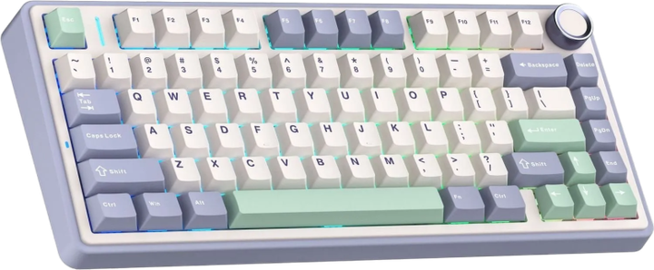 Клавіатура бездротова Aula F75 Gasket Greywood V3 RGB White (6948391208640) - Фото 3 Клавіатура бездротова Aula F75 Gasket Greywood V3 RGB White (6948391208640) - зображення 3
