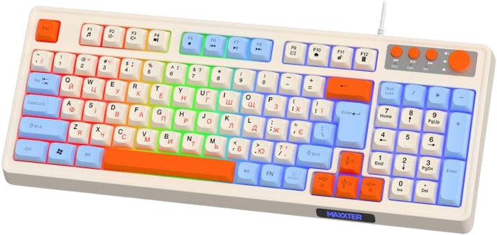 Клавіатура Maxxter KBG-3C01-UA White - изображение 2