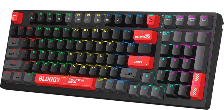 Клавіатура A4Tech S98 Bloody Red RGB Black - изображение 2