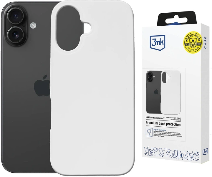 Etui 3MK Hardy MagSilicone do Apple iPhone 16 White (5903108662024) - obraz 3