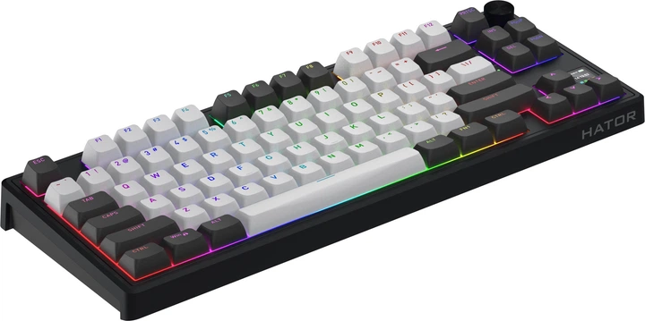 Klawiatura bezprzewodowa HATOR Skyfall 80 Pro Vanila Silent Switch Bluetooth/USB Grey/Black (HTK4180) - obraz 5