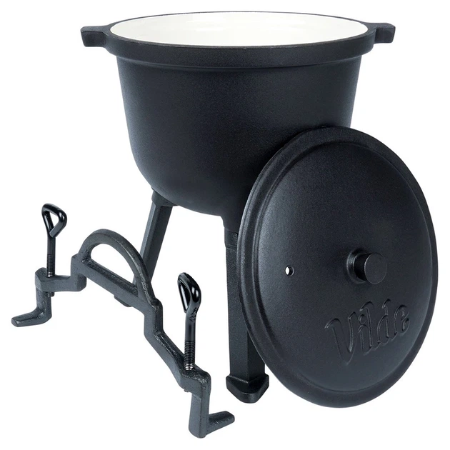 Kociołek żeliwny Vilde CAST LINE 199049 na nóżkach z pokrywką 4 L (5904316471873) - obraz 2
