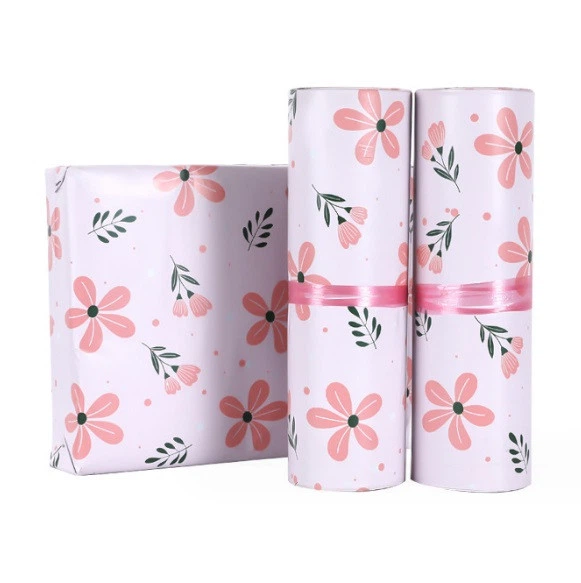 Кур'єрський пакет Beige flowers 245 х 310 + 40 клапан - зображення 4