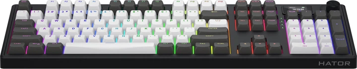 Klawiatura bezprzewodowa HATOR Skyfall 100 Pro Vanila Silent Switch Bluetooth/USB Grey/Black (HTK4100) - obraz 3