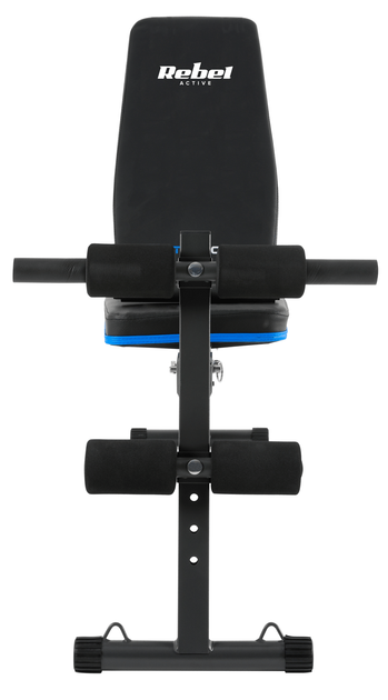 Тренувальна лавка Rebel Active похила з фіксаторами для ніг і гумовими стрічками (5901890101295) - зображення 3