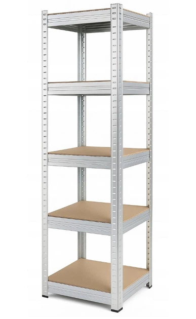 Складской металлический стеллаж RM06, 5 полок 180×40×40 нагрузка 875 кг для гаража, подвала и склада - изображение 2