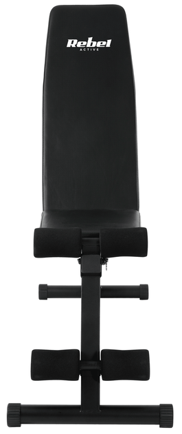 Тренувальна лавка Rebel Active похила посилена з фіксаторами для ніг і гумовими стрічками (5901890101288) - зображення 5