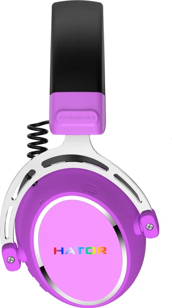 Słuchawki Hator Hypergang 3 Wireless Cyber Violet (8721249230868) - obraz 5