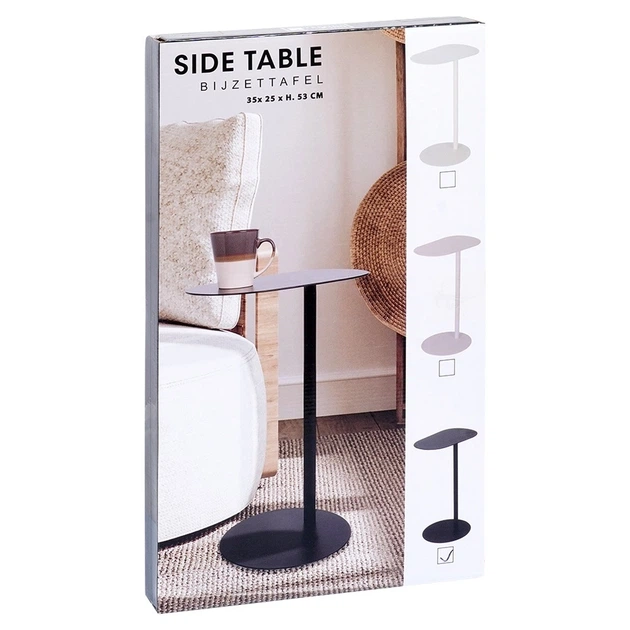 Stolik boczny kawowy Trends 4 You 568127 metalowy 35 x 25 x 53 cm Czarny (8721037393775) - obraz 3