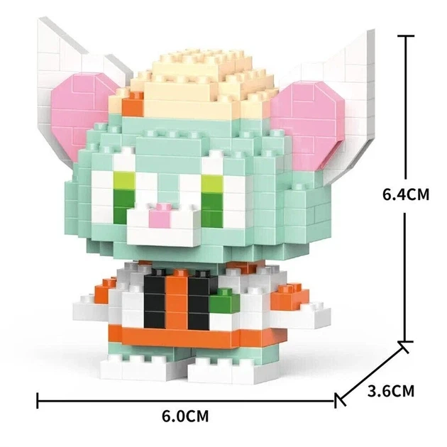 Дитячий 3D конструктор / пазл Bricks "Gerald the cat " розвиваючий висотою 6.4 см (1000-ZB-1593) - зображення 4