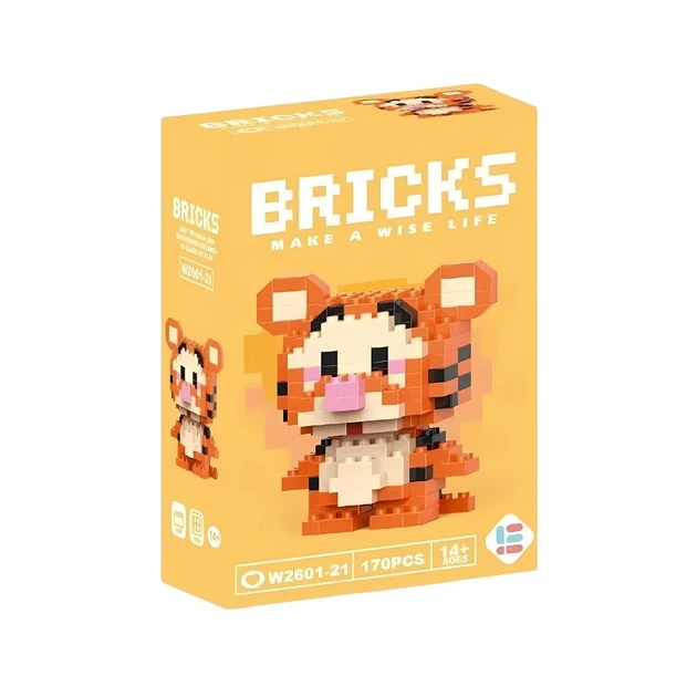 Дитячий 3D конструктор / пазл Bricks "Тигрюля"из Вінні Пуха розвиваючий висотою 5.8 см (1000-ZB-1604) - зображення 2