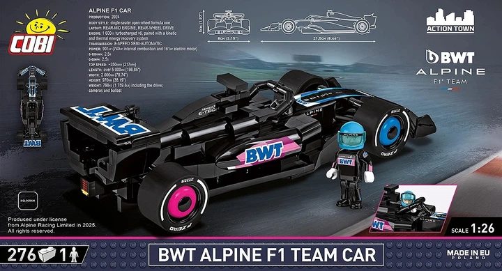 Конструктор Cobi Action Town A524 Alpine F1 1:26 276 елементів COBI-1684 (5902251016845) - зображення 2