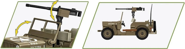 Конструктор Cobi Historical Collection World War II Willys Mb 1:35 132 елементи COBI-3133 (5902251031336) - зображення 9