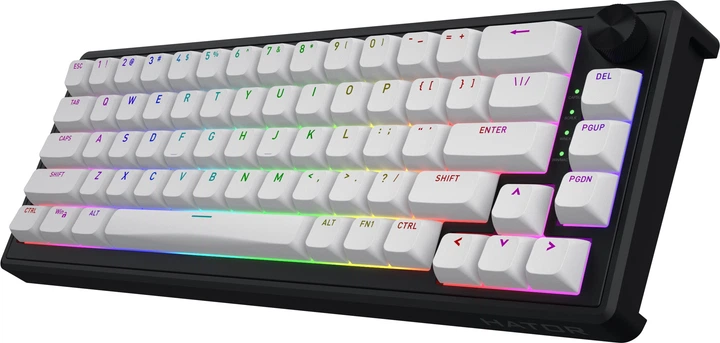 Klawiatura przewodowa Hator Skyfall 65 MAG ULTRA 8K USB White/Black (HTK1860) - obraz 3