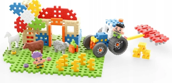 Конструктор Marioinex Waffle mini Farmer Закручений млин 109 елементів 907559 (5903033907559) - зображення 3