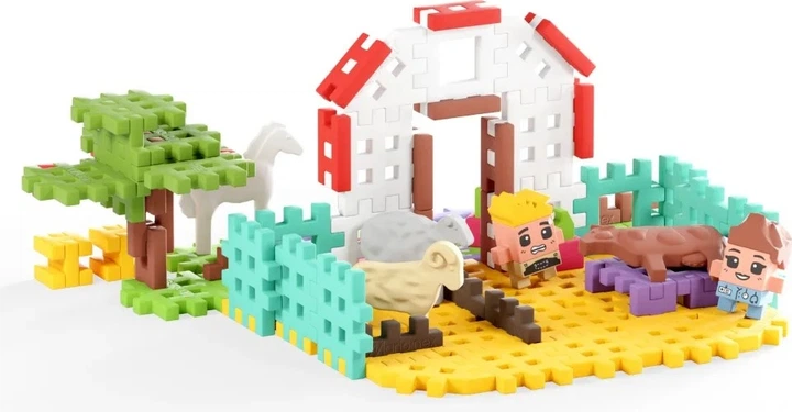 Конструктор Marioinex Waffle Mini Farmer Будиночок пані ветеринара 110 елементів 907580 (5903033907580) - зображення 3