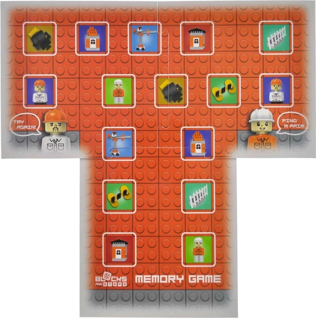 Klocki konstrukcyjne Marioinex Block and Steps 3 w 1 Zestaw budowlany + Gra planszowa 94 elementy QB300-003 (4823037611256) - obraz 3