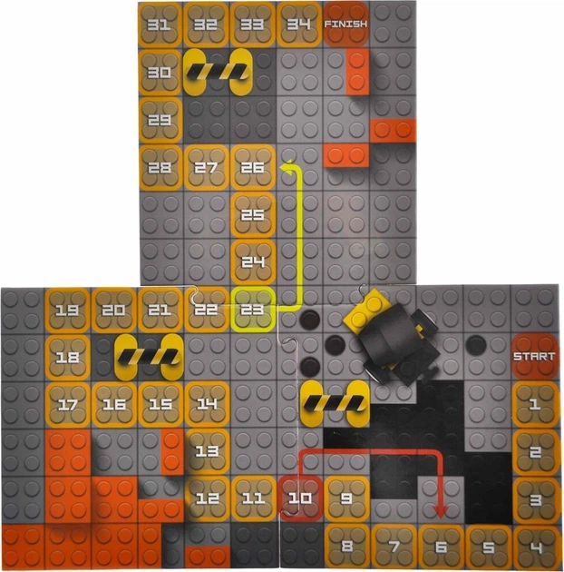 Klocki konstrukcyjne Marioinex Block and Steps 3 w 1 Zestaw budowlany + Gra planszowa 94 elementy QB300-003 (4823037611256) - obraz 4