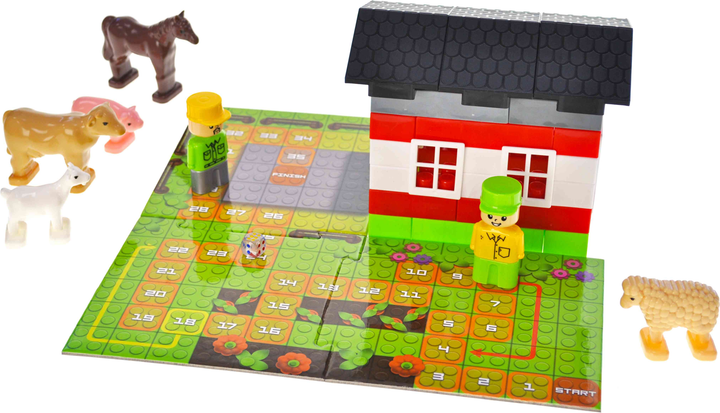 Конструктор Marioinex Block and Steps 3 в 1 Весела ферма + Настільна гра 79 елементів QB300-006 (4823037611263) - зображення 2