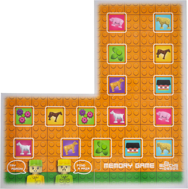 Конструктор Marioinex Block and Steps 3 в 1 Весела ферма + Настільна гра 79 елементів QB300-006 (4823037611263) - зображення 3