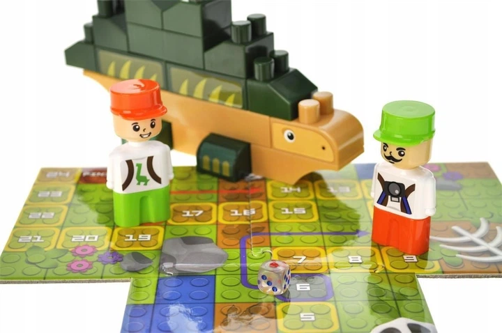 Конструктор Marioinex Block and Steps 3 в 1 Країна динозаврів + Настільна гра 41 елемент QB300-101 (4823037611966) - зображення 6