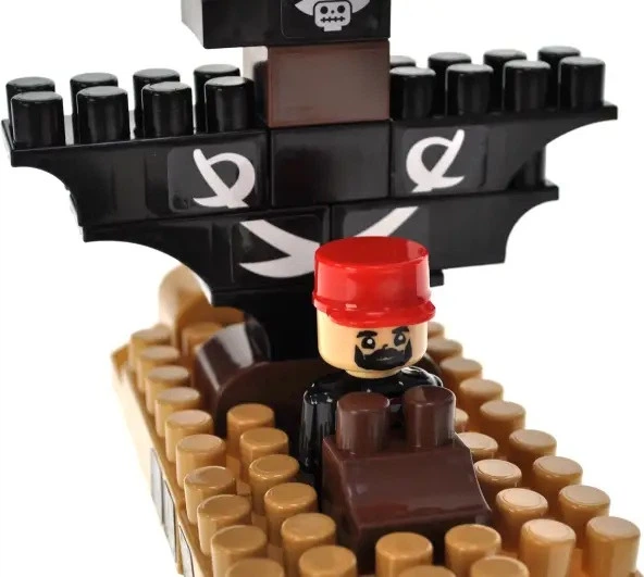 Конструктор Marioinex Block and Steps 3 в 1 Піратський корабель + Настільна гра 41 елемент QB300-104 (4823037611997) - зображення 6