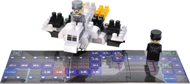Klocki konstrukcyjne Marioinex Block and Steps 3 w 1 Statek kosmiczny + Gra planszowa 40 elementów QB2000 (4823037612000) - obraz 3