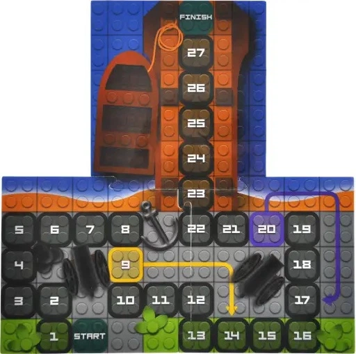 Конструктор Marioinex Block and Steps 3 в 1 Піратський корабель + Настільна гра 41 елемент QB300-104 (4823037611997) - зображення 9