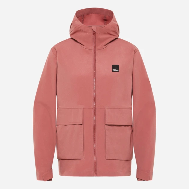 Спортивная ветровка с капюшоном женская Jack Wolfskin Terracade Jkt W A63837-J0127 M Розовая (4064886462365) - изображение 9