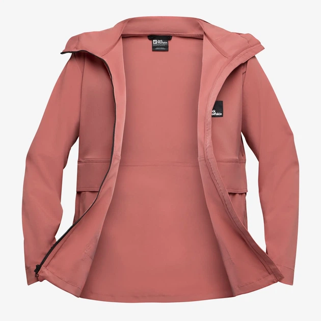 Спортивная ветровка с капюшоном женская Jack Wolfskin Terracade Jkt W A63837-J0127 M Розовая (4064886462365) - изображение 11