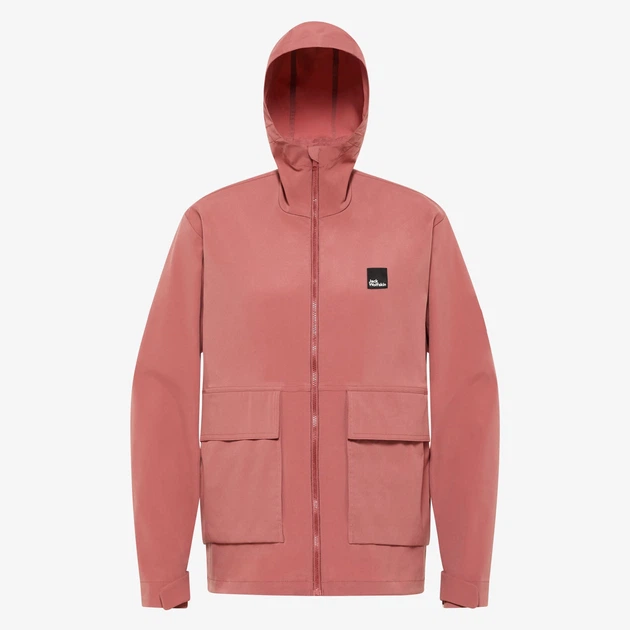 Спортивная ветровка с капюшоном женская Jack Wolfskin Terracade Jkt W A63837-J0127 M Розовая (4064886462365) - изображение 12