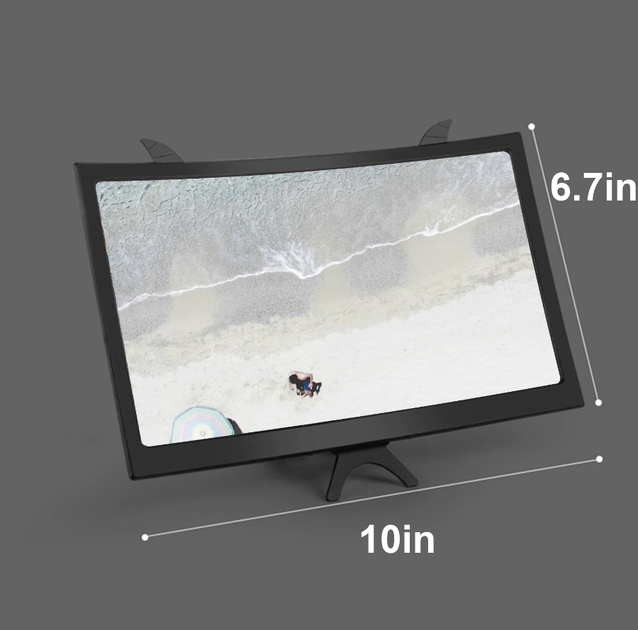Увеличитель экрана для телефона Seuno Curved 14 дюймов изогнутый HD подставка для видео и кино (GS734) - изображение 6