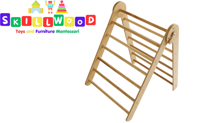Комплект большой Skillwood Треугольник Пиклер 2 шт. + Горка Монтессори 3 шт. + Арка - изображение 5