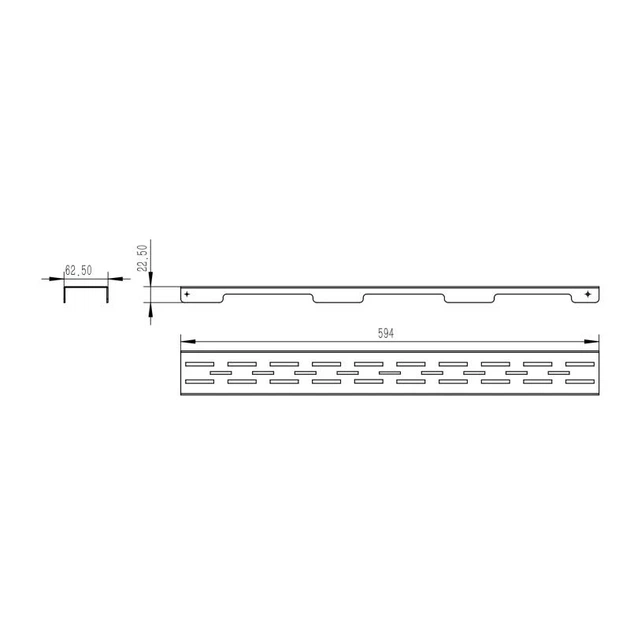 Решетка для линейного трапа Qtap Grate FD600 (NKS) - изображение 2