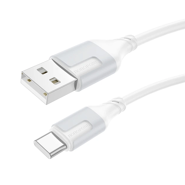 Кабель USB Borofone BX101 Creator Type-C 3A Колір Бiлий - Фото 9 Кабель USB Borofone BX101 Creator Type-C 3A Колір Бiлий - зображення 9