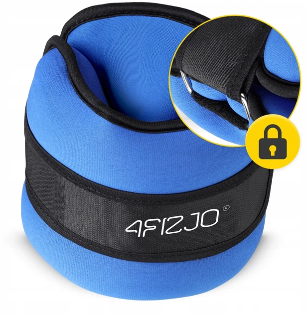 Утяжелители-манжеты для ног и рук 4FIZJO 2 x 3 кг Black/Blue (P-5907739311115) - изображение 3