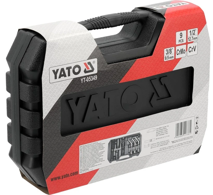 Zestaw narzędzi Yato YT-05349 do świec żarowych i wtryskiwaczy 9 elementów (5906083117381) - obraz 4