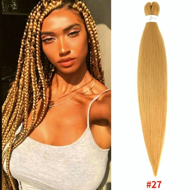 Канекалон Easy Braid однотонний блонд золотистий беж Довжина 65 см Вага 90 грам Низькотемпературний 100-150 ° С 27#EZ - Фото 2 Канекалон Easy Braid однотонний блонд золотистий беж Довжина 65 см Вага 90 грам Низькотемпературний 100-150 ° С 27#EZ - зображення 2