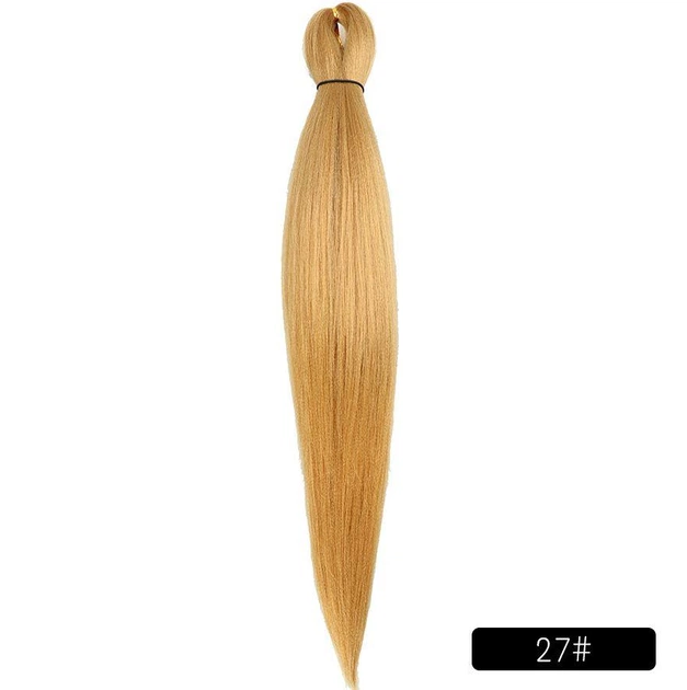 Канекалон Easy Braid однотонний блонд золотистий беж Довжина 65 см Вага 90 грам Низькотемпературний 100-150 ° С 27#EZ - Фото 5 Канекалон Easy Braid однотонний блонд золотистий беж Довжина 65 см Вага 90 грам Низькотемпературний 100-150 ° С 27#EZ - зображення 5