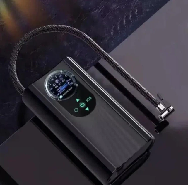 Автокомпрессор аккумуляторный CHARGE PUMP CQB001 с LCD-дисплеем и точным манометром - изображение 4