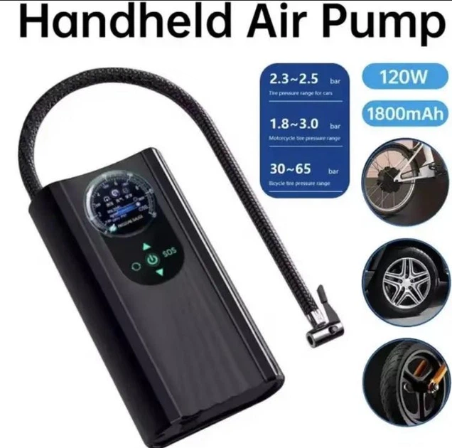 Автокомпрессор аккумуляторный CHARGE PUMP CQB001 с LCD-дисплеем и точным манометром - изображение 9