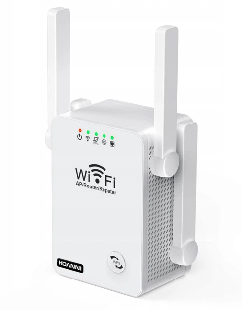 Усилитель сигнала Wi-Fi ретранслятор высокой мощности 300 Мбит/с 4 антены Koanni (Al3) - изображение 2