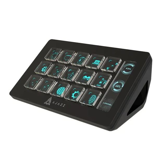 Мини-клавиатура консольная панель AJAZZ AKP153 Stream Controller, Studio Deck, 15 макропрограммированных клавиш, действия в программах и SoftwarSe, таких как OBS, Twitch, YouTube и т.д., для потоковой передачи, игр, работы с Mac и ПК, Black - Фото 2 Мини-клавиатура консольная панель AJAZZ AKP153 Stream Controller, Studio Deck, 15 макропрограммированных клавиш, действия в программах и SoftwarSe, таких как OBS, Twitch, YouTube и т.д., для потоковой передачи, игр, работы с Mac и ПК, Black - изображение 2